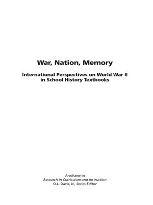 cover image of War, Nation, Memory